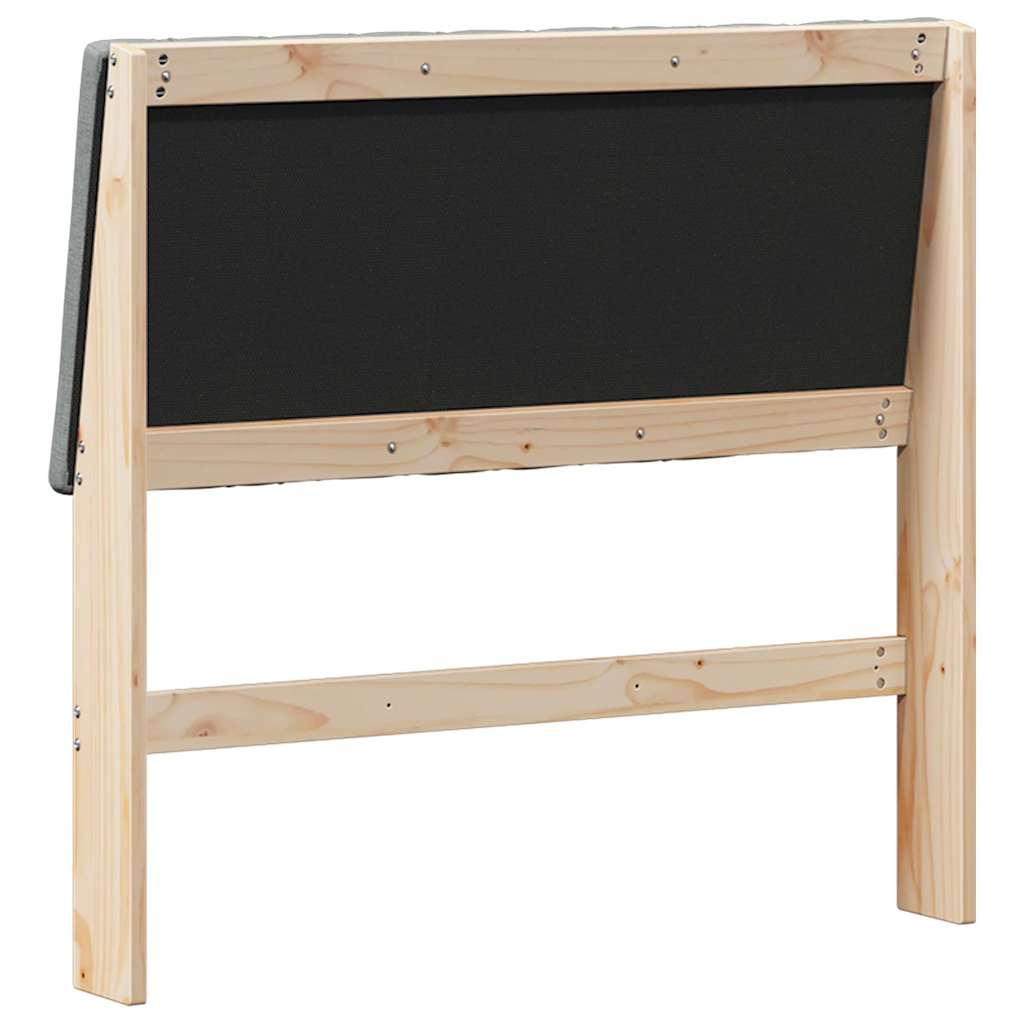 vidaXL Ταπετσαρισμένο κεφαλάρι Σκούρο Γκρι 100 cm Στερεά ξυλεία πεύκου