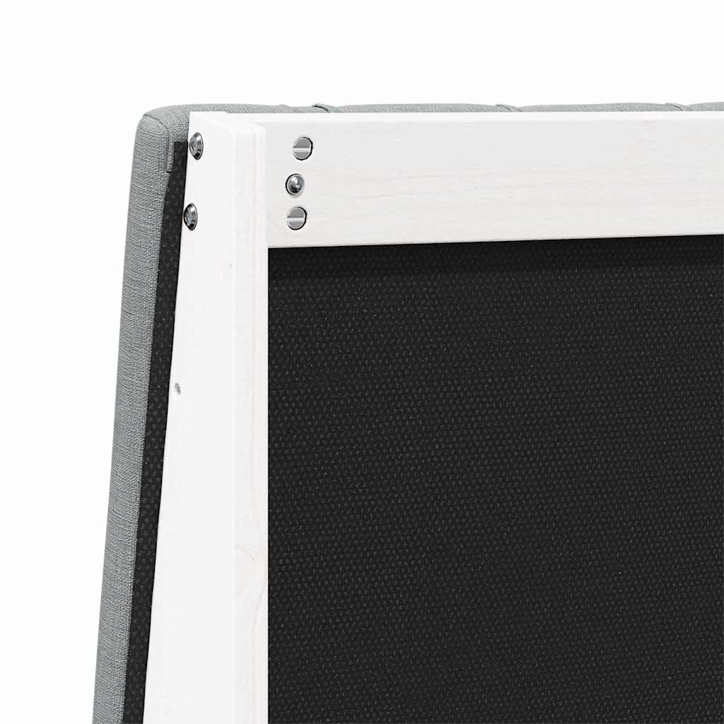 vidaXL Ταπετσαρισμένο κεφαλάρι Ανοιχτό γκρι 100 cm