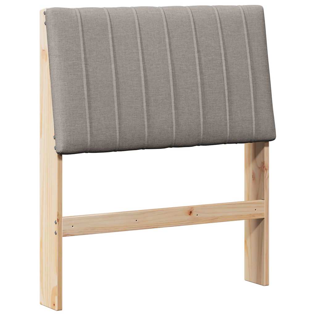 vidaXL Ταπετσαρισμένο κεφαλάρι Taupe 75 cm Στερεά ξυλεία πεύκου