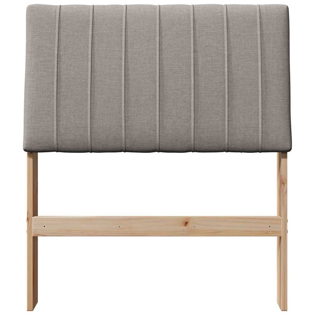 vidaXL Ταπετσαρισμένο κεφαλάρι Taupe 75 cm Στερεά ξυλεία πεύκου