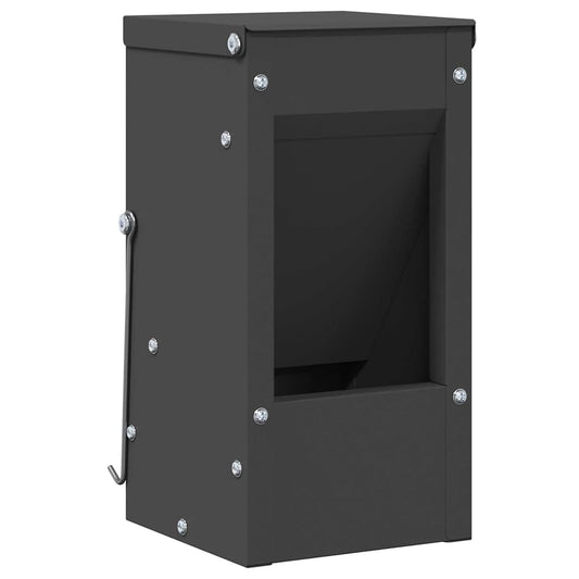vidaXL Ταΐστρα Χαμστεριών Μαύρο 12,5 x 12,5 x 25 εκ.