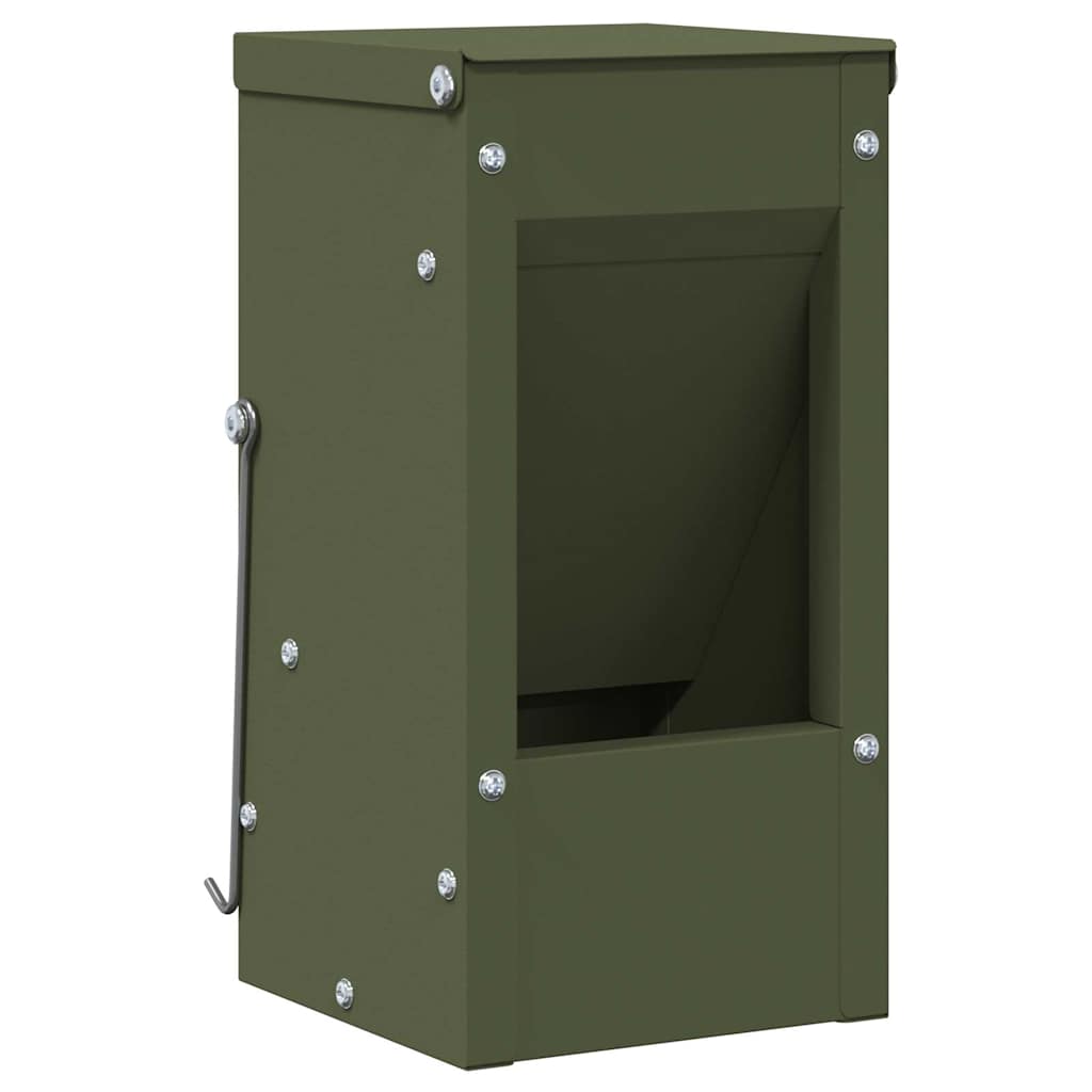 vidaXL Ταΐστρα Χαμστεριών Ελιά Πράσινη 12,5 x 12,5 x 25 εκ.