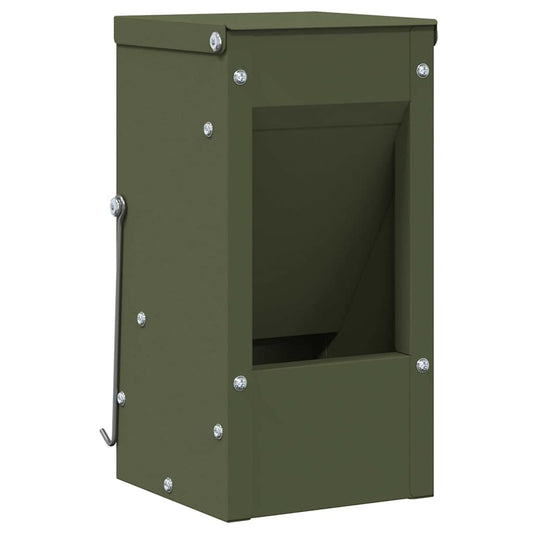 vidaXL Ταΐστρα Χαμστεριών Ελιά Πράσινη 12,5 x 12,5 x 25 εκ.