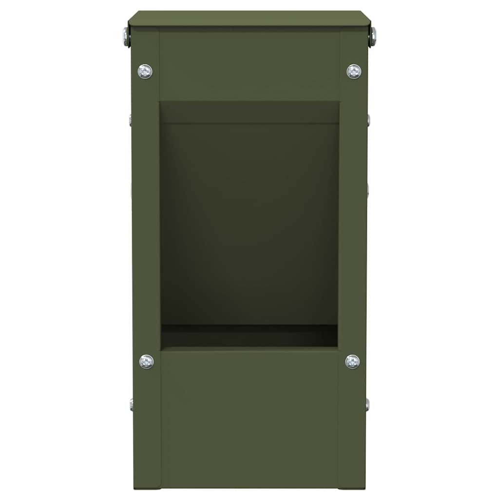 vidaXL Ταΐστρα Χαμστεριών Ελιά Πράσινη 12,5 x 12,5 x 25 εκ.