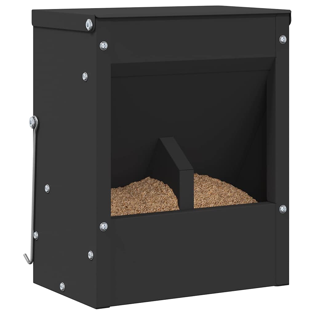 vidaXL Ταΐστρα Χαμστεριών Μαύρο 20 x 12,5 x 25 εκ.