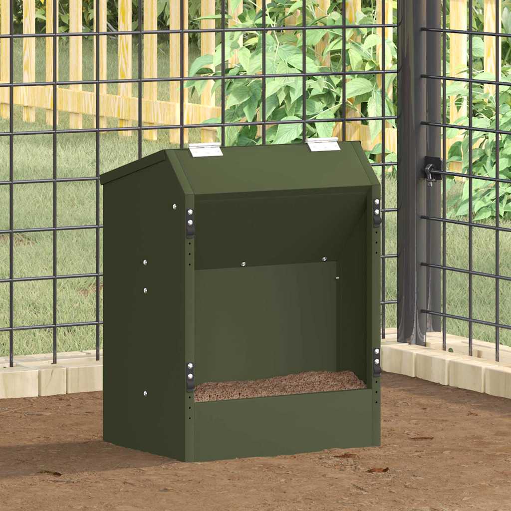 vidaXL Ταΐστρα Χαμστεριών Ελιά Πράσινη 64.5 x 25.5 x 45.5 εκ.