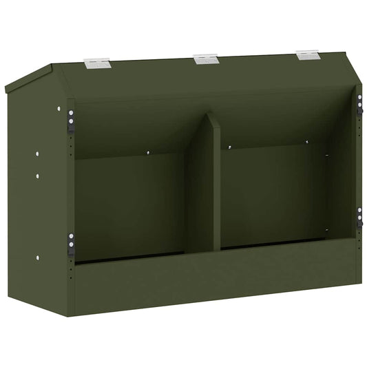 vidaXL Ταΐστρα Χαμστεριών Ελιά Πράσινη 64.5 x 25.5 x 45.5 εκ.