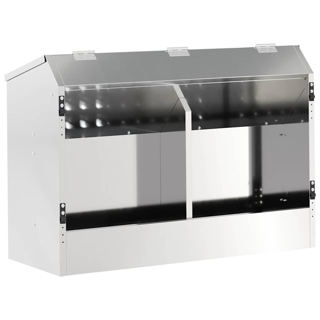 vidaXL Ταΐστρα Χαμστεριών Ασημί 64.5 x 25.5 x 45.5 εκ.
