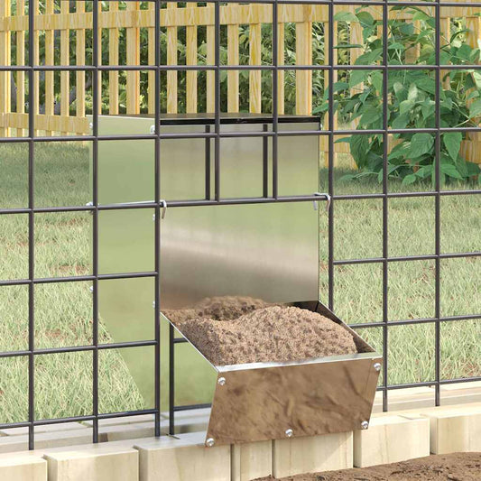 vidaXL Ταΐστρα Χαμστεριών Ασημί 17,5 x 26 x 28,5 εκ 1,5 kg