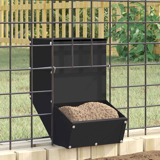 vidaXL Ταΐστρα Χαμστεριών Μαύρο 17,5 x 26 x 28,5 εκ
