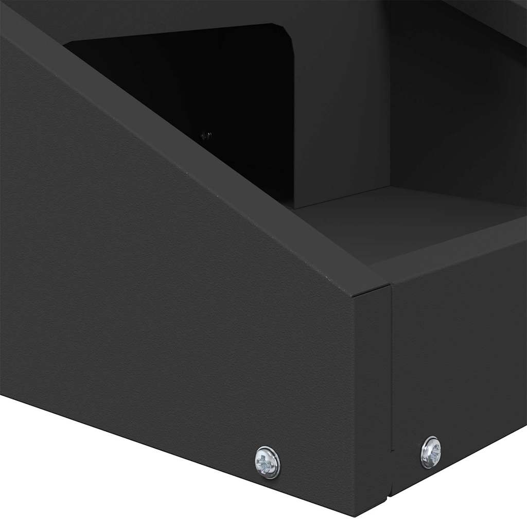 vidaXL Ταΐστρα ελαφιών Μαύρο 28 x 30 x 80 εκ. Ψυχρής Έλασης Χάλυβας