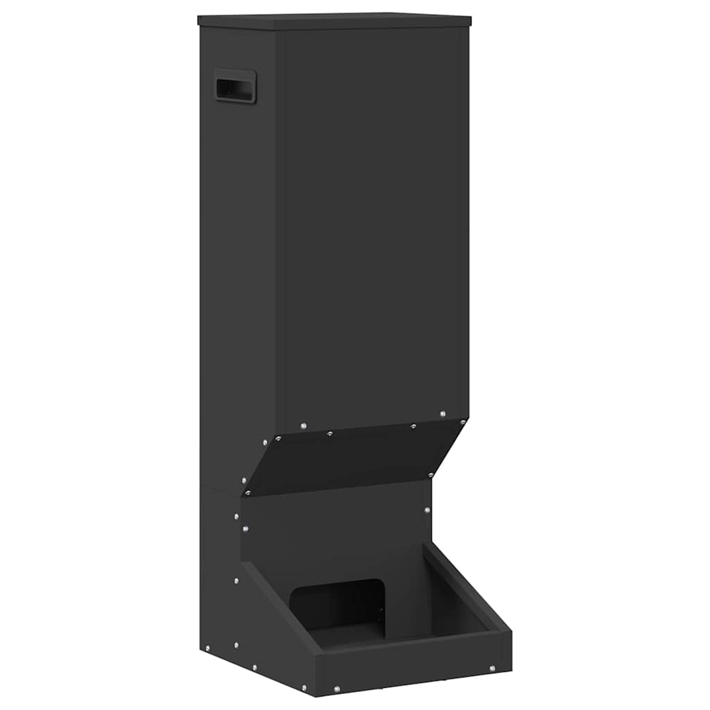 vidaXL Ταΐστρα ελαφιών Μαύρο 28 x 30 x 80 εκ. Ψυχρής Έλασης Χάλυβας