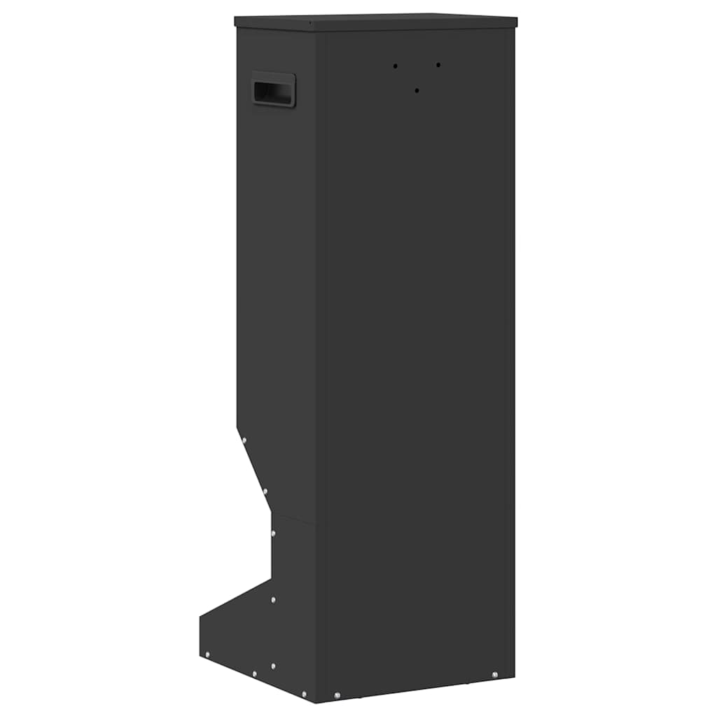 vidaXL Ταΐστρα ελαφιών Μαύρο 28 x 30 x 80 εκ. Ψυχρής Έλασης Χάλυβας