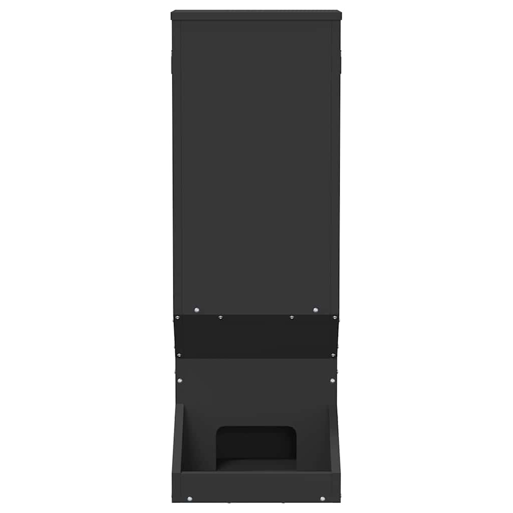 vidaXL Ταΐστρα ελαφιών Μαύρο 28 x 30 x 80 εκ. Ψυχρής Έλασης Χάλυβας