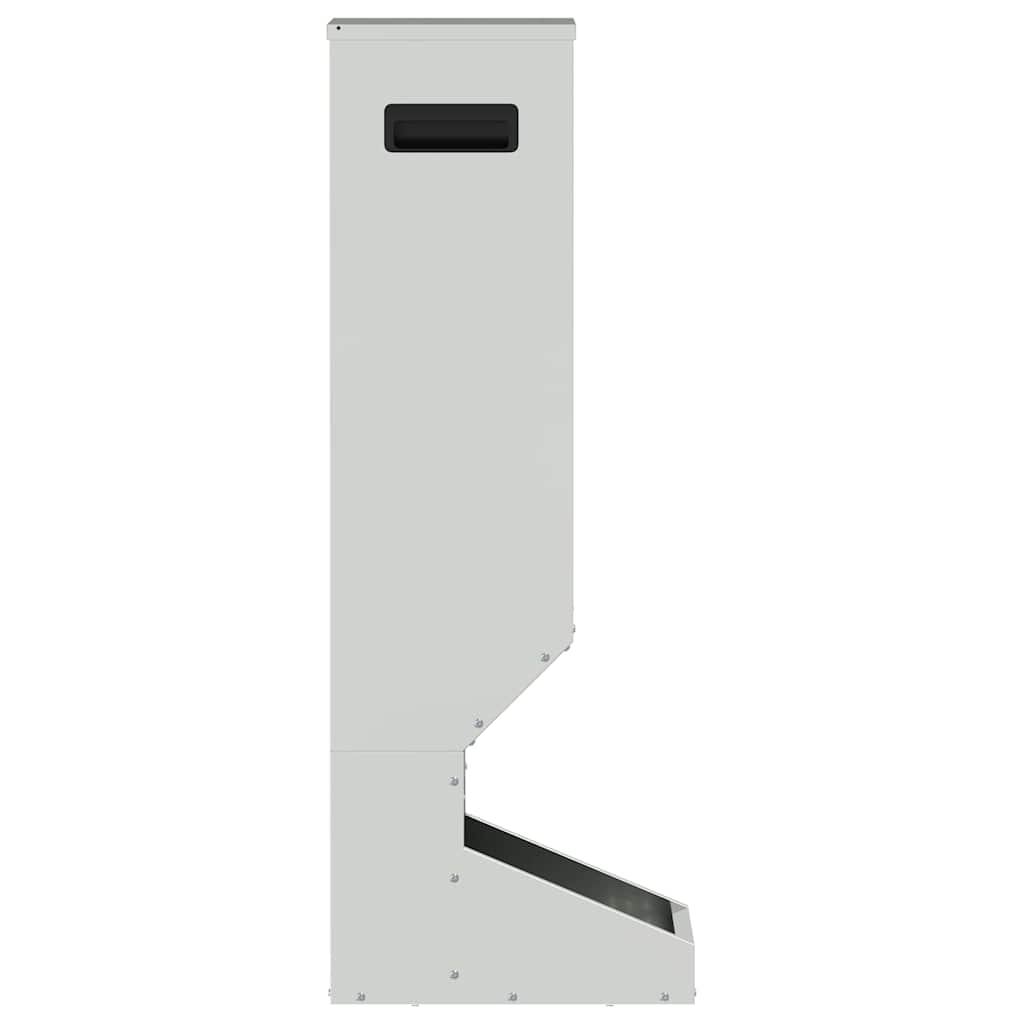 vidaXL Ταΐστρα ελαφιών Ασημί 28 x 30 x 80 εκ. Επικαλυμμένος Χάλυβας