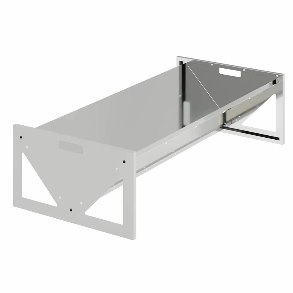 vidaXL Ταΐστρα για ζώα Ασημί 108 x 50 x 28 εκ Επικαλυμμένος Χάλυβας