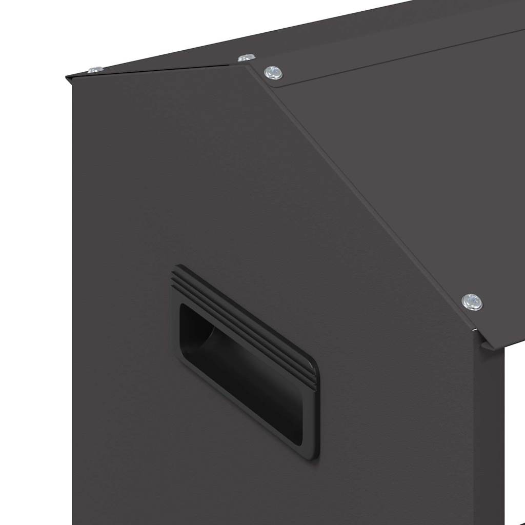 vidaXL Τάφος ταΐσματος κοτόπουλων Μαύρο 81 x 32 x 53,5 εκ