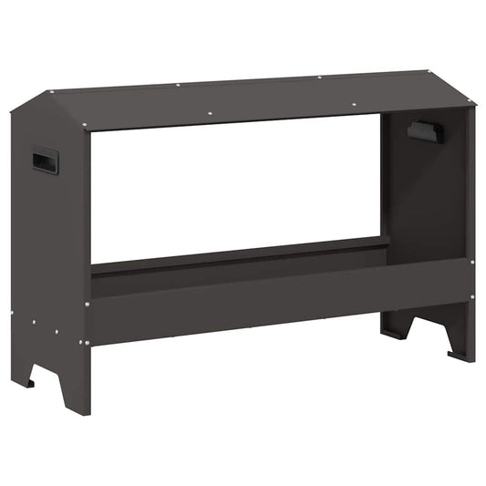 vidaXL Τάφος ταΐσματος κοτόπουλων Μαύρο 81 x 32 x 53,5 εκ