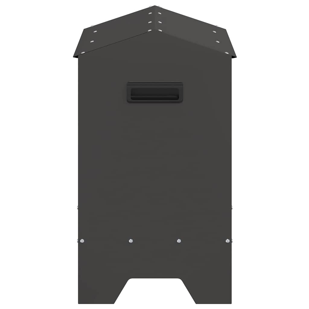 vidaXL Τάφος ταΐσματος κοτόπουλων Μαύρο 81 x 32 x 53,5 εκ