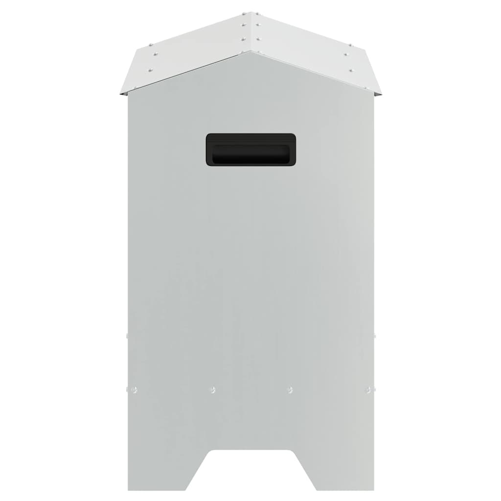 vidaXL Τάφος ταΐσματος κοτόπουλων Ασημί 81 x 32 x 53,5 εκ