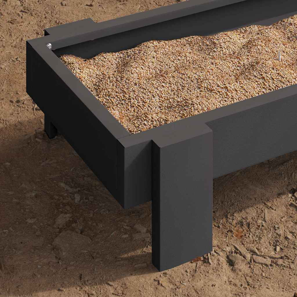 vidaXL Τάφος ταΐσματος κοτόπουλων Μαύρο 80 x 28 x 13.5 cm