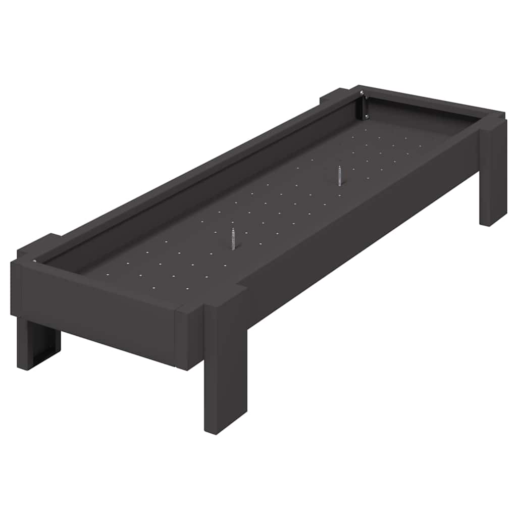 vidaXL Τάφος ταΐσματος κοτόπουλων Μαύρο 80 x 28 x 13.5 cm