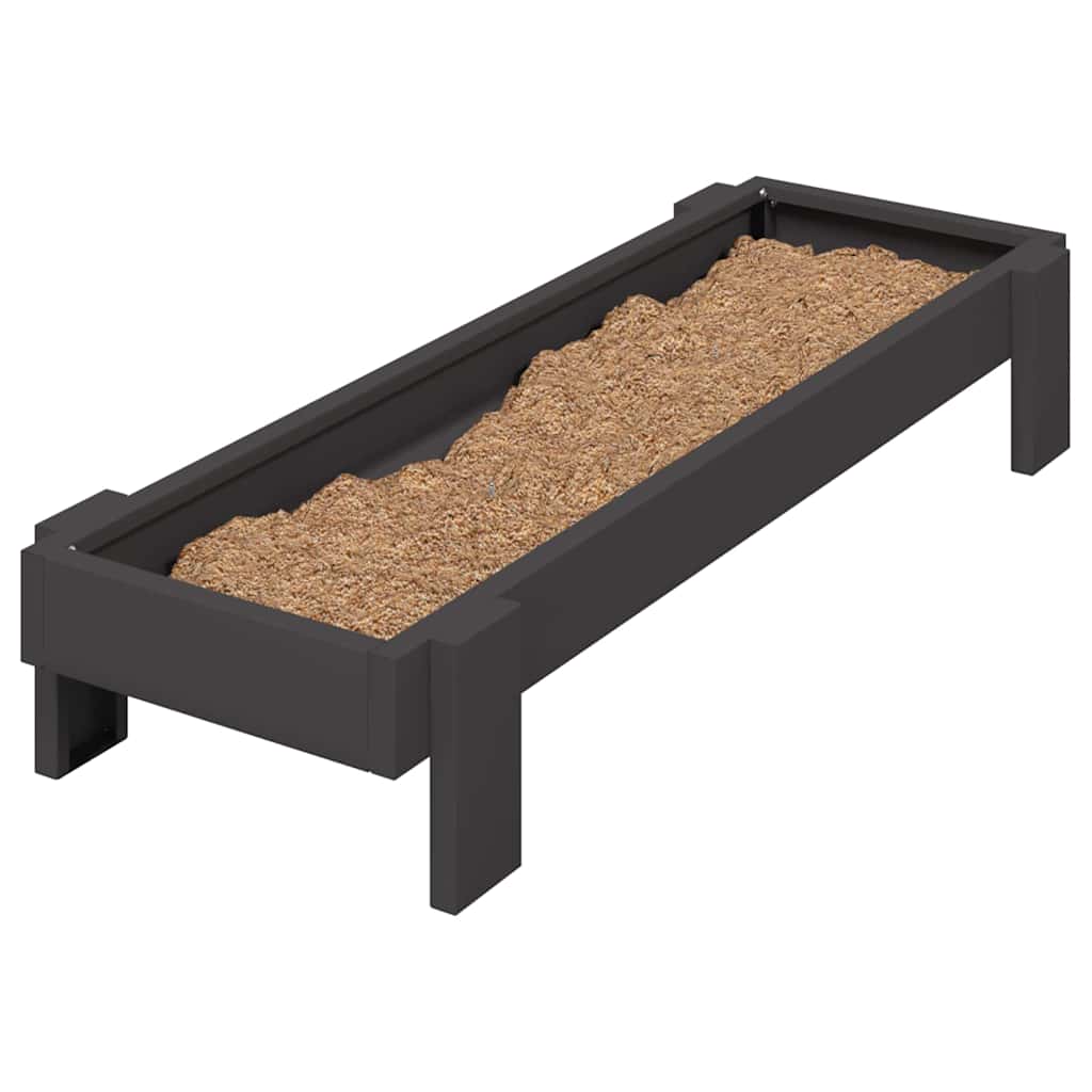vidaXL Τάφος ταΐσματος κοτόπουλων Μαύρο 80 x 28 x 13.5 cm