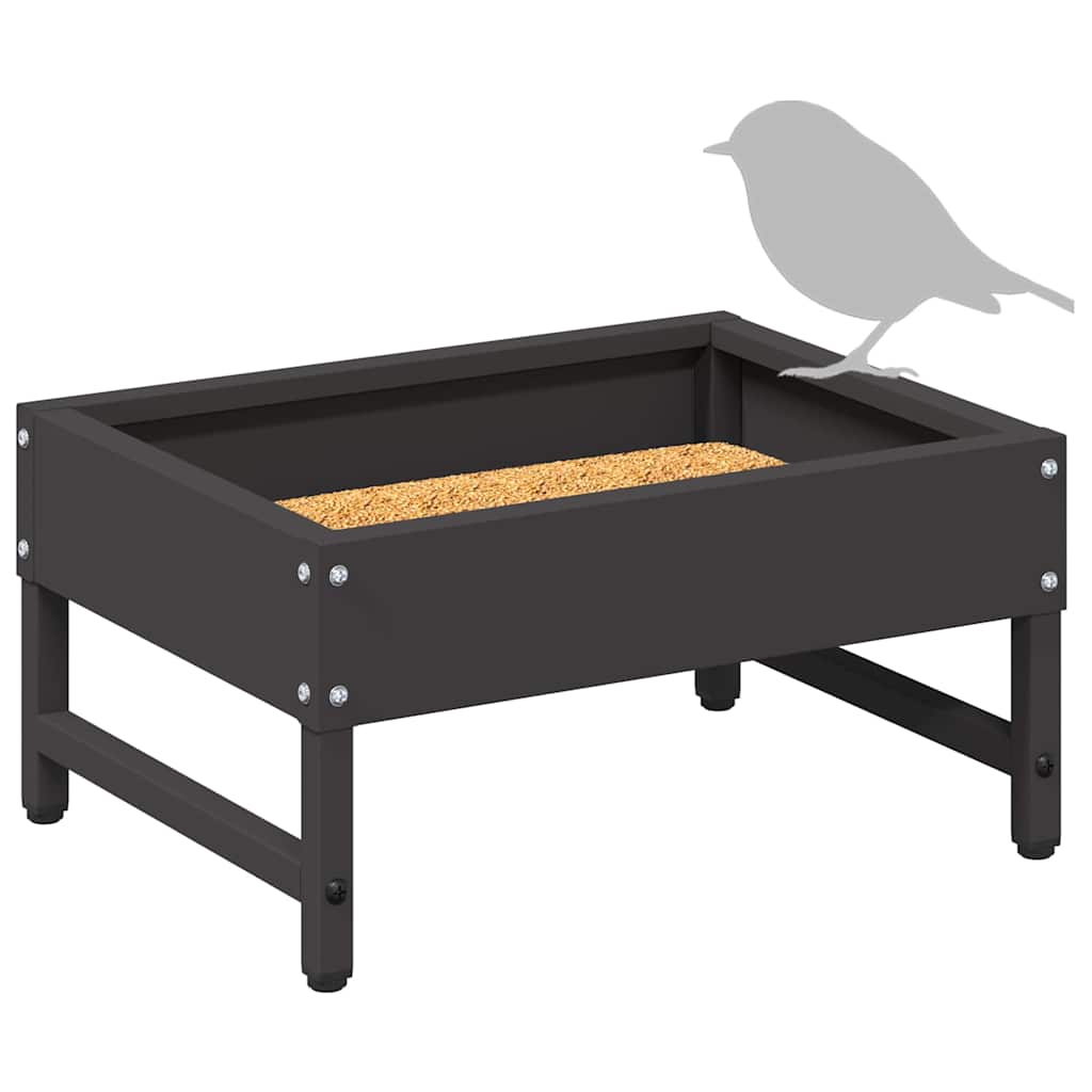 vidaXL Ταΐστρα για Πουλιά Μαύρο 80 x 28 x 13.5 cm