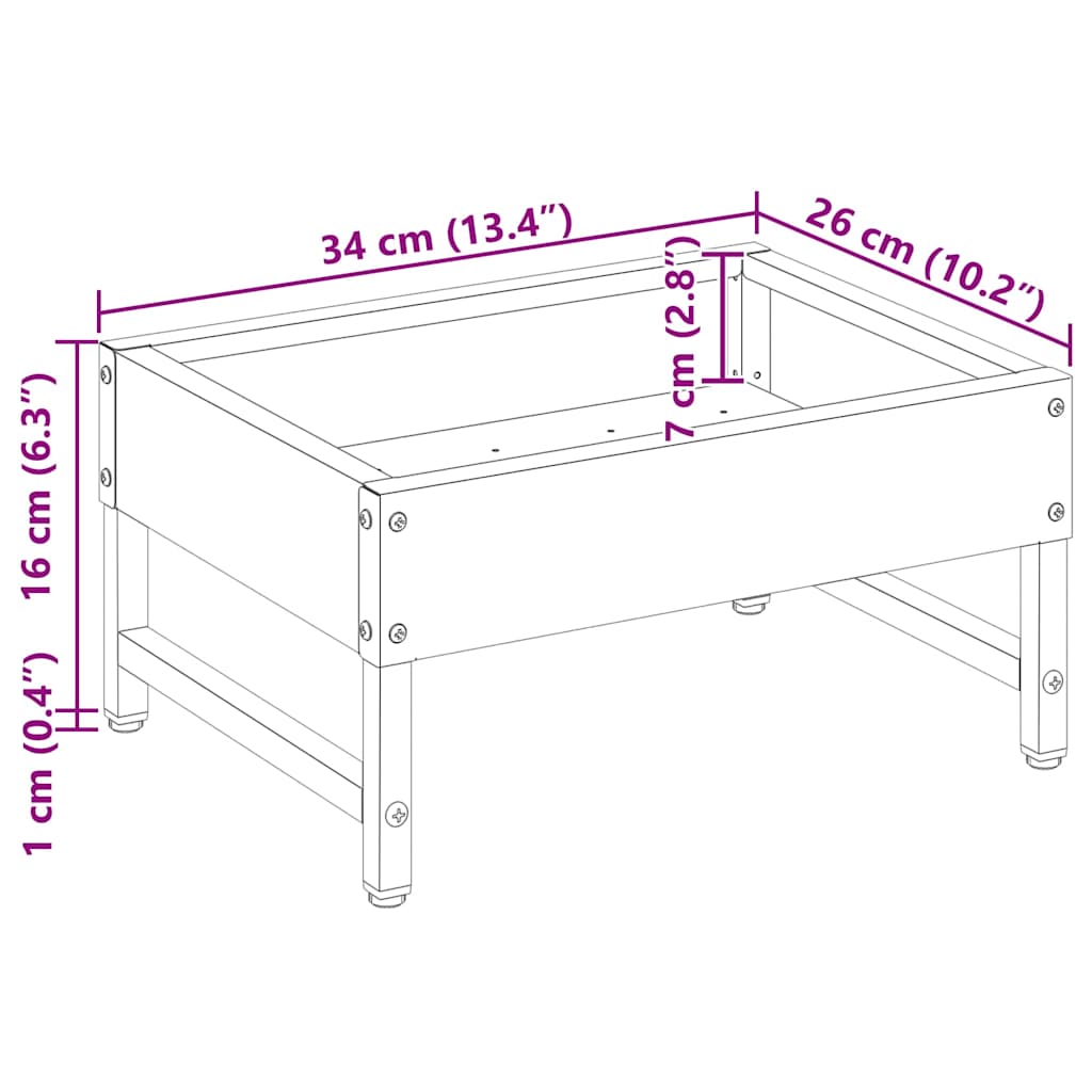 vidaXL Ταΐστρα για Πουλιά Μαύρο 80 x 28 x 13.5 cm