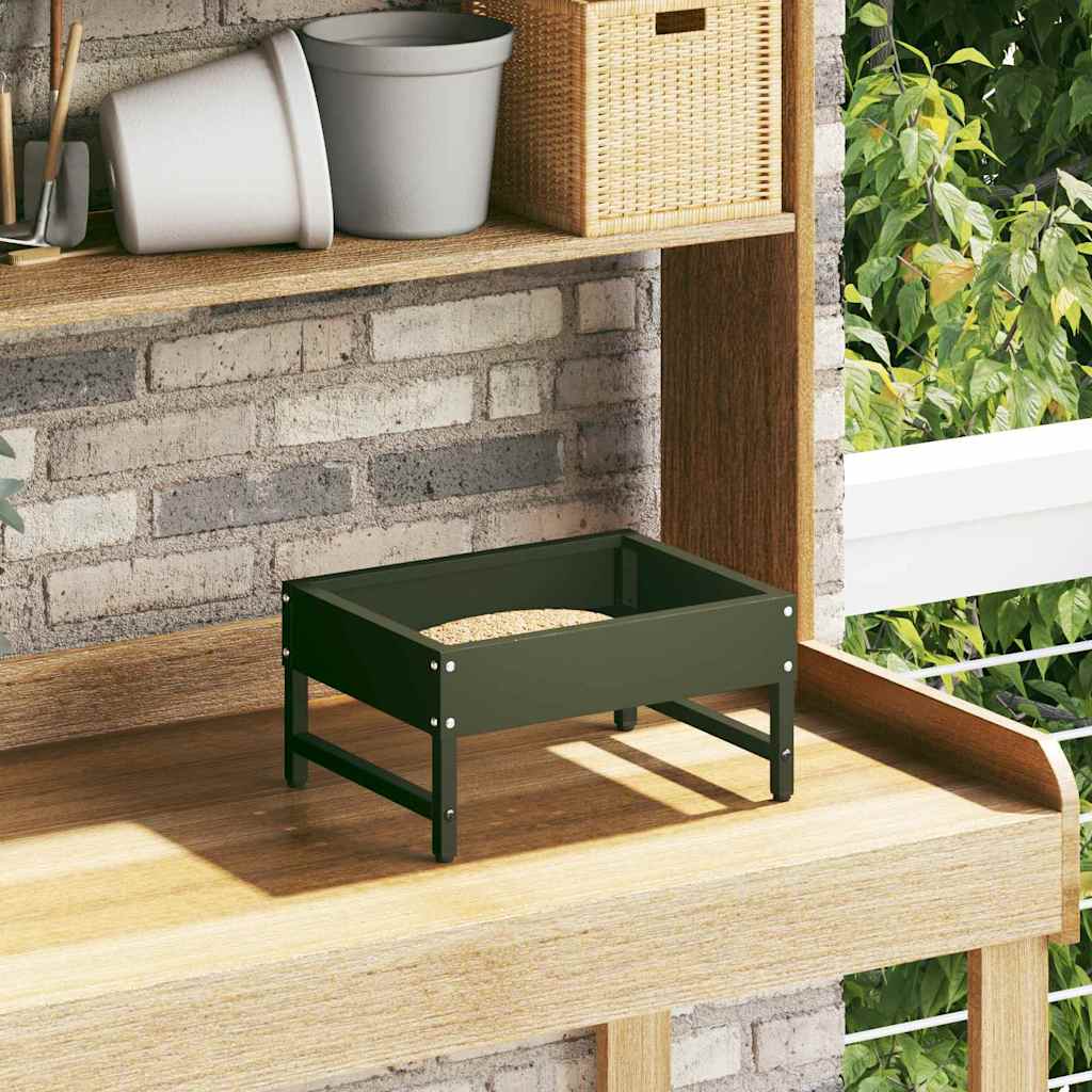 vidaXL Ταΐστρα για Πουλιά Ελιά Πράσινη 80 x 28 x 13.5 cm