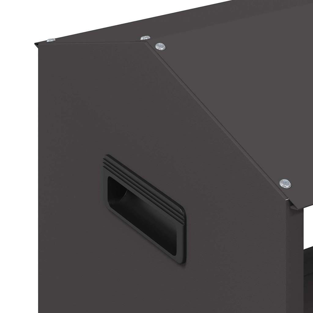 vidaXL Ταΐστρα για ζώα Μαύρο 79 x 35 x 62 εκ. Ψυχρής Έλασης Χάλυβας