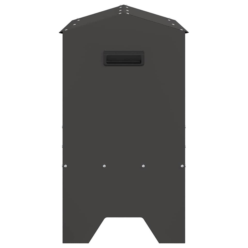 vidaXL Ταΐστρα για ζώα Μαύρο 79 x 35 x 62 εκ. Ψυχρής Έλασης Χάλυβας