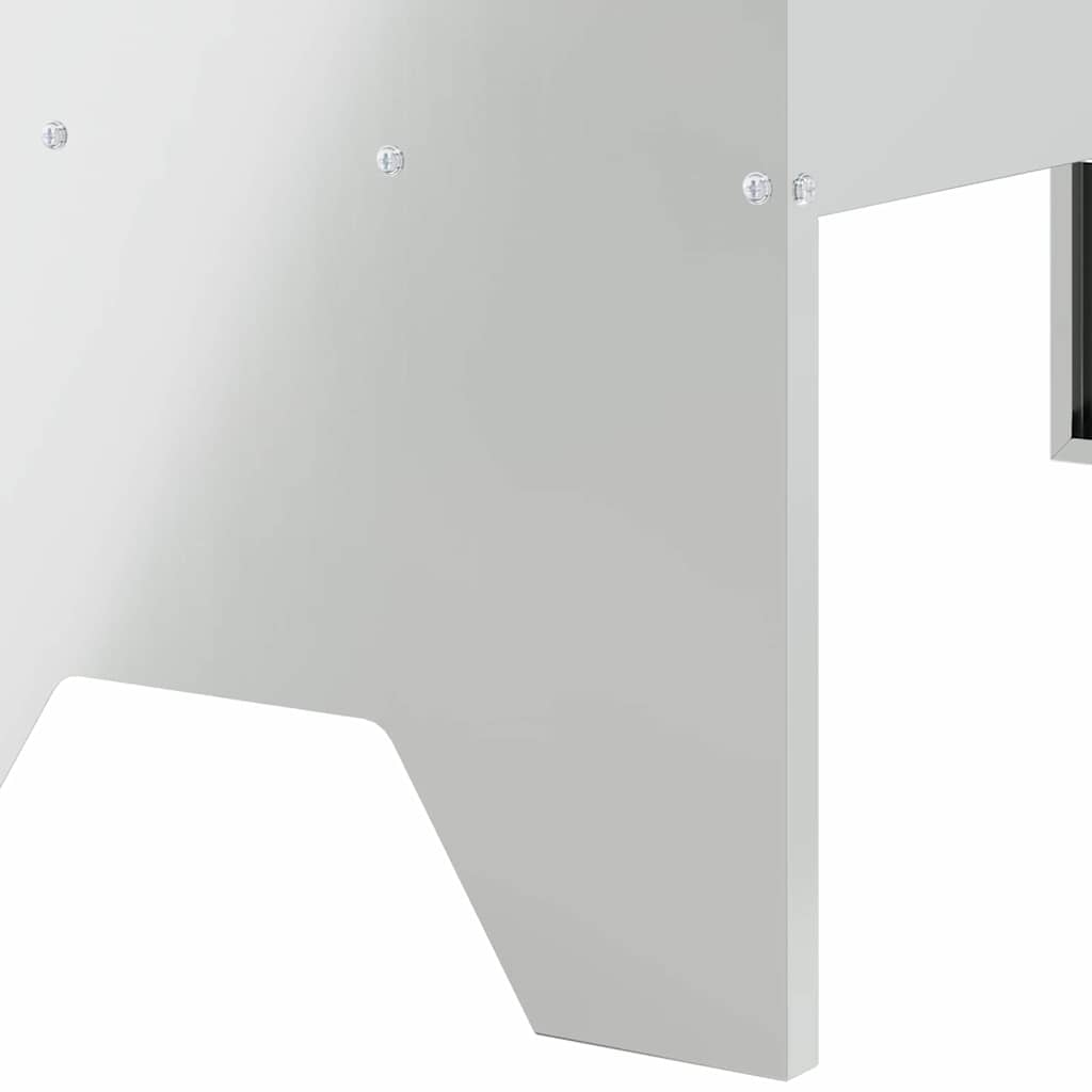 vidaXL Ταΐστρα για ζώα Ασημί 79 x 35 x 62 εκ. Επικαλυμμένος Χάλυβας