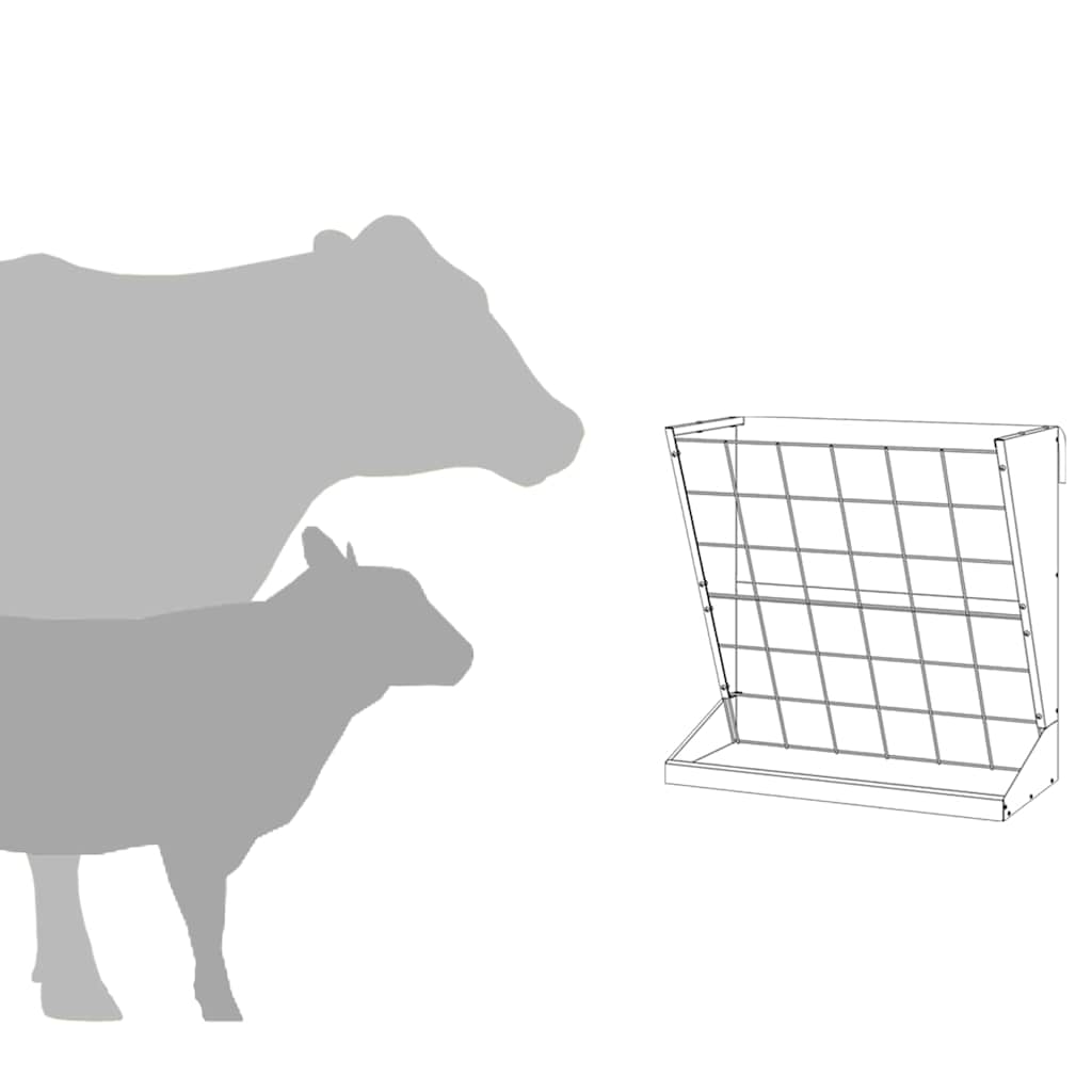 vidaXL Φαγητό για Ξηρά Χόρτα Μαύρο 71 x 33 x 70 εκ 5 kg