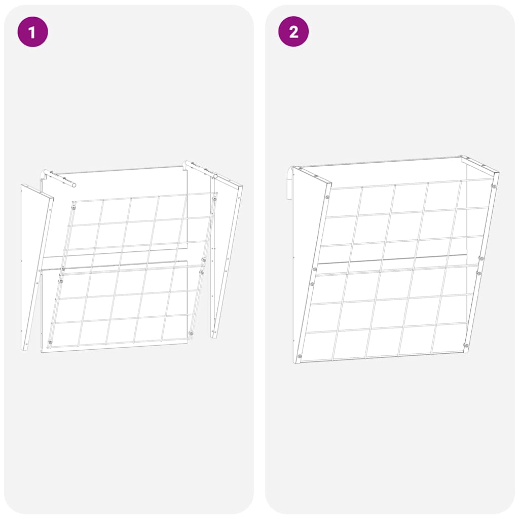 vidaXL Κρεμαστός τροφοδότης άχυρου Μαύρο 61 x 33 x 66 εκ 5 kg