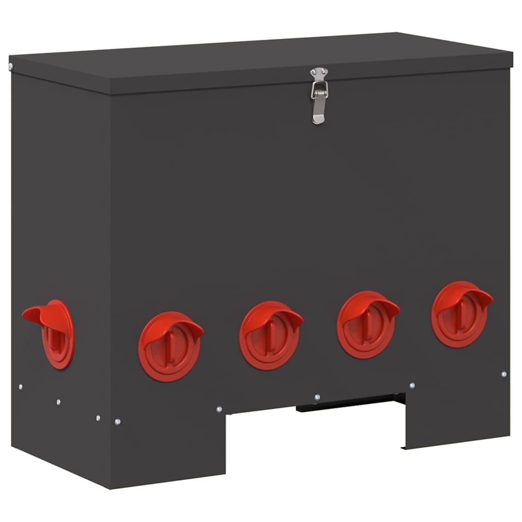 vidaXL Ταΐστρα κοτόπουλων Μαύρο 60,5 x 29 x 51 εκ. 25 kg