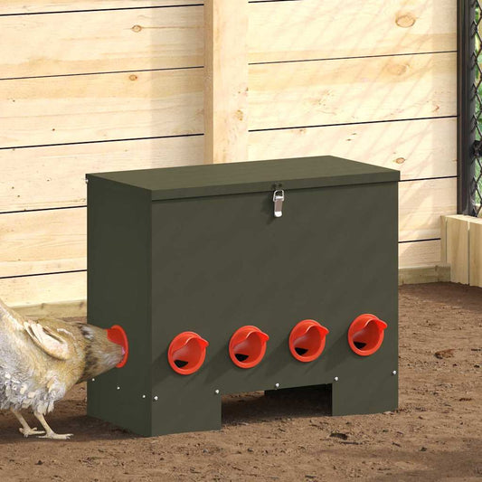 vidaXL Ταΐστρα κοτόπουλων Λαδί 60,5 x 29 x 51 εκ. 25 kg
