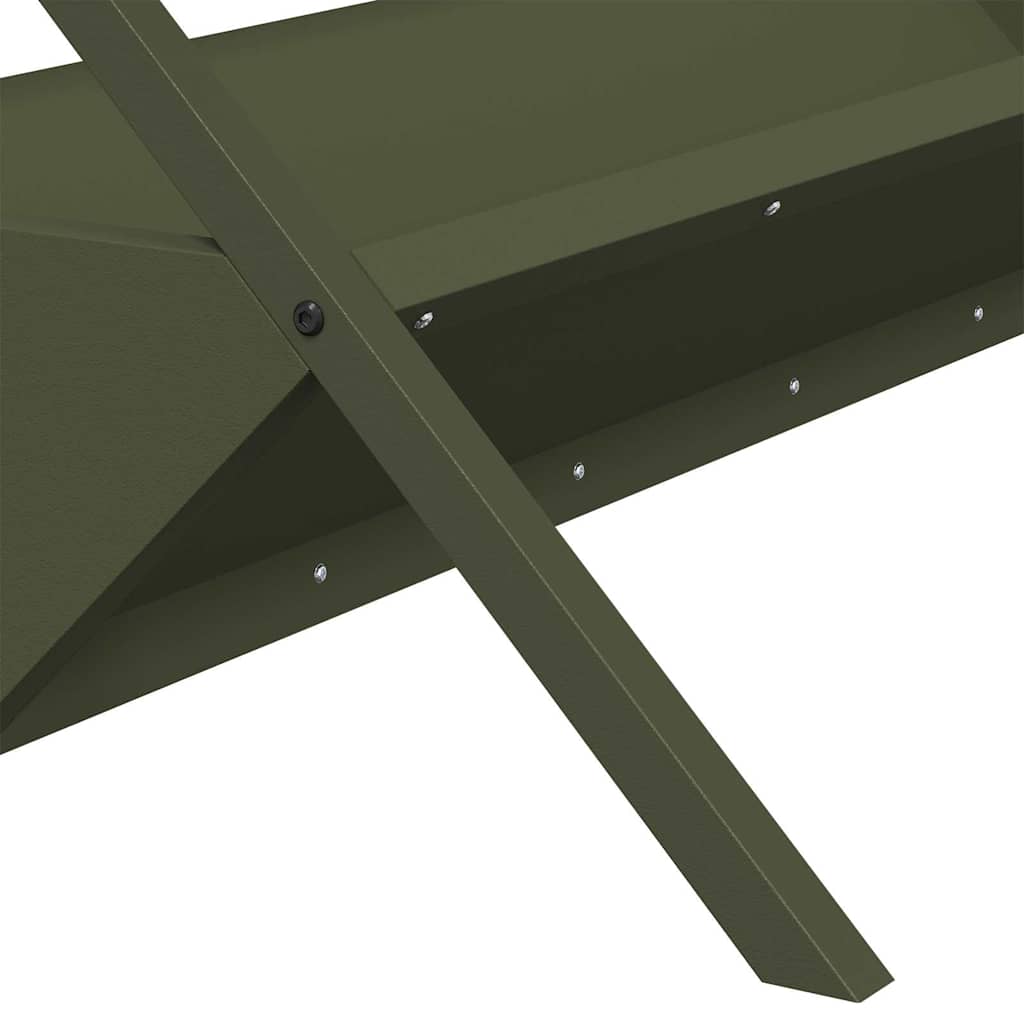vidaXL Ταΐστρα για ζώα Ελιά Πράσινη 111 x 76 x 38 εκ