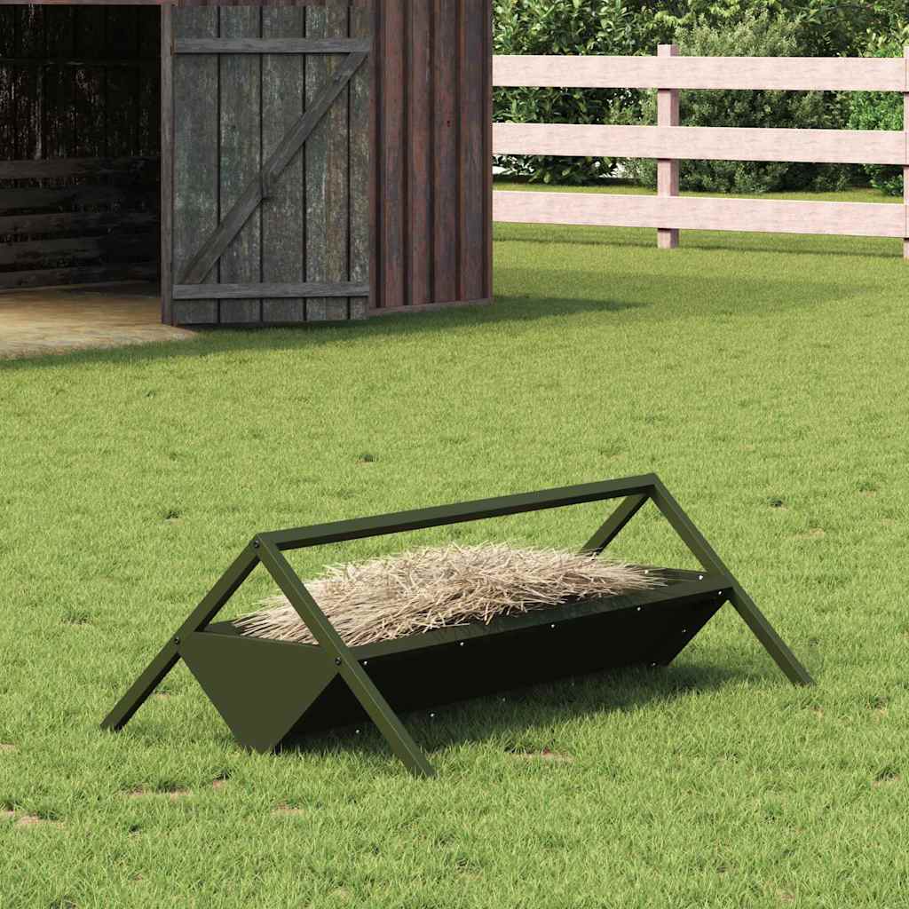 vidaXL Ταΐστρα για ζώα Ελιά Πράσινη 111 x 76 x 38 εκ