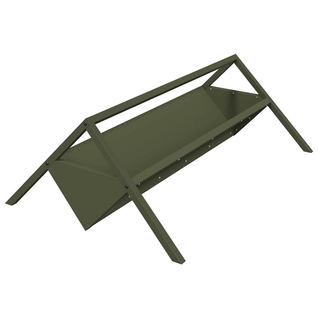 vidaXL Ταΐστρα για ζώα Ελιά Πράσινη 111 x 76 x 38 εκ