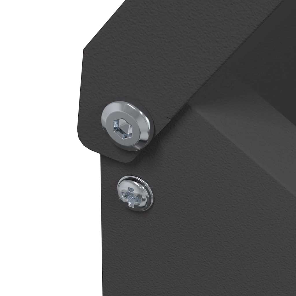 vidaXL Ταΐστρα κοτόπουλων Μαύρο 21 x 16 x 33 εκ. Ψυχρής Έλασης Χάλυβας