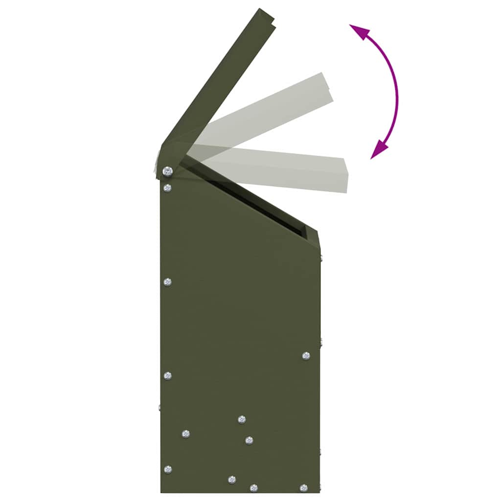 vidaXL Ταΐστρα κοτόπουλων Ελιά Πράσινη 21 x 16 x 33 εκ.