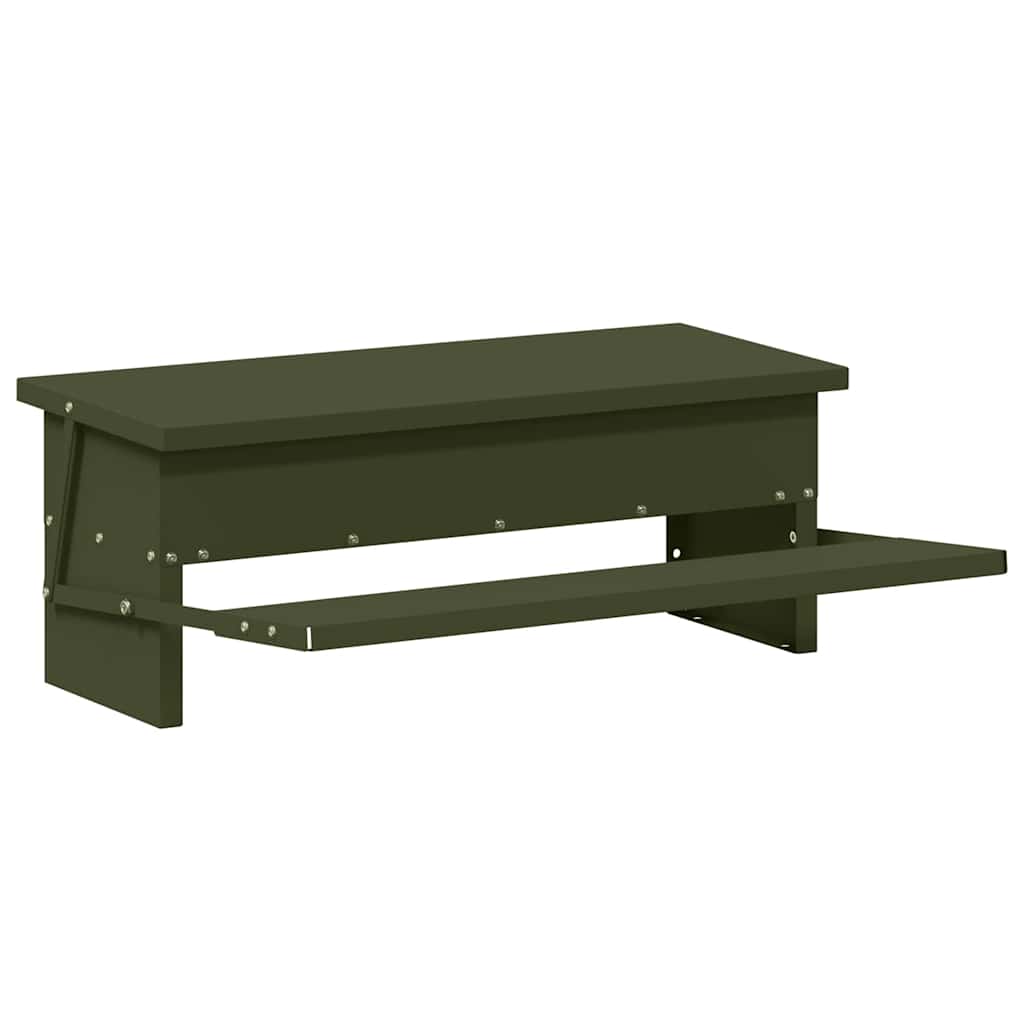 vidaXL Ταΐστρα Κοτόπουλου με Πεντάλ Ελιά Πράσινη 48,5 x 39,5 x 19 εκ.