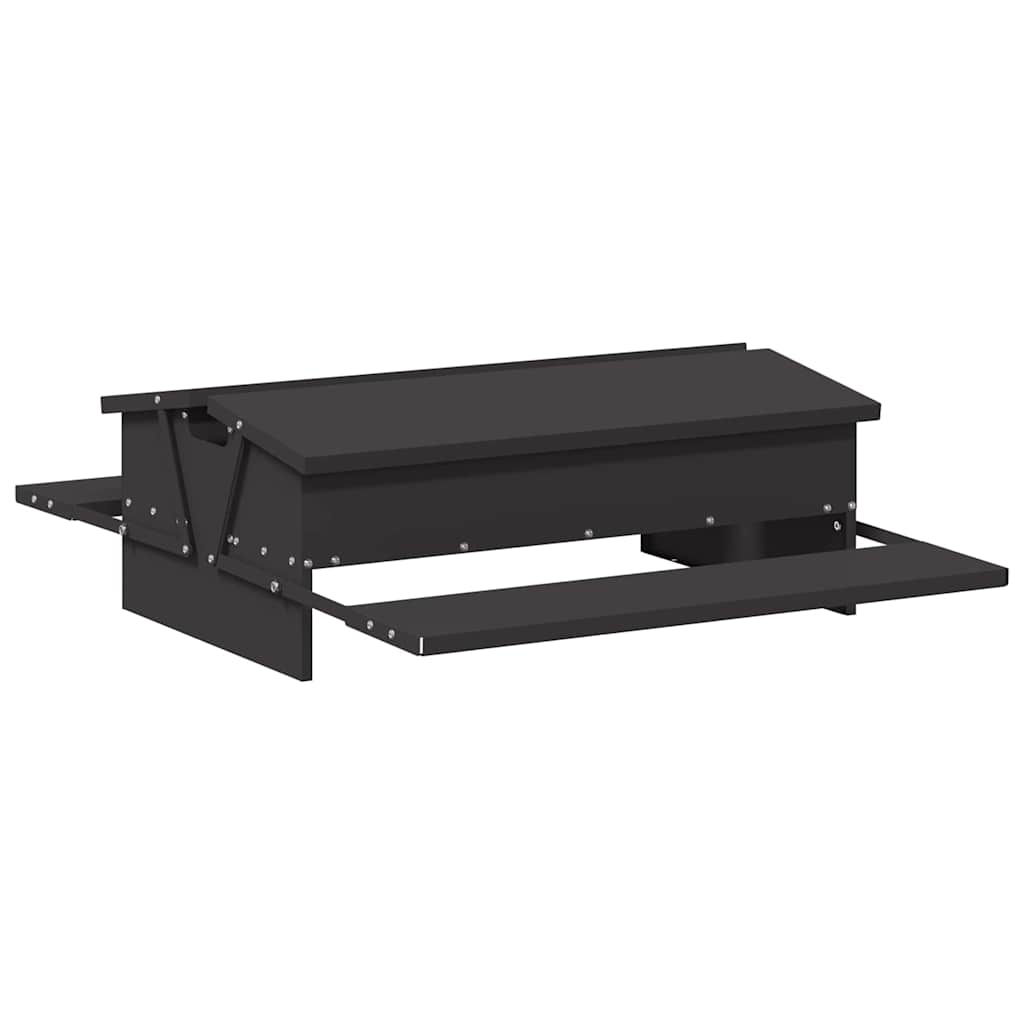 vidaXL Ταΐστρα Κοτόπουλου με Πεντάλ Μαύρο 75 x 53 x 20,5 εκ 10 kg