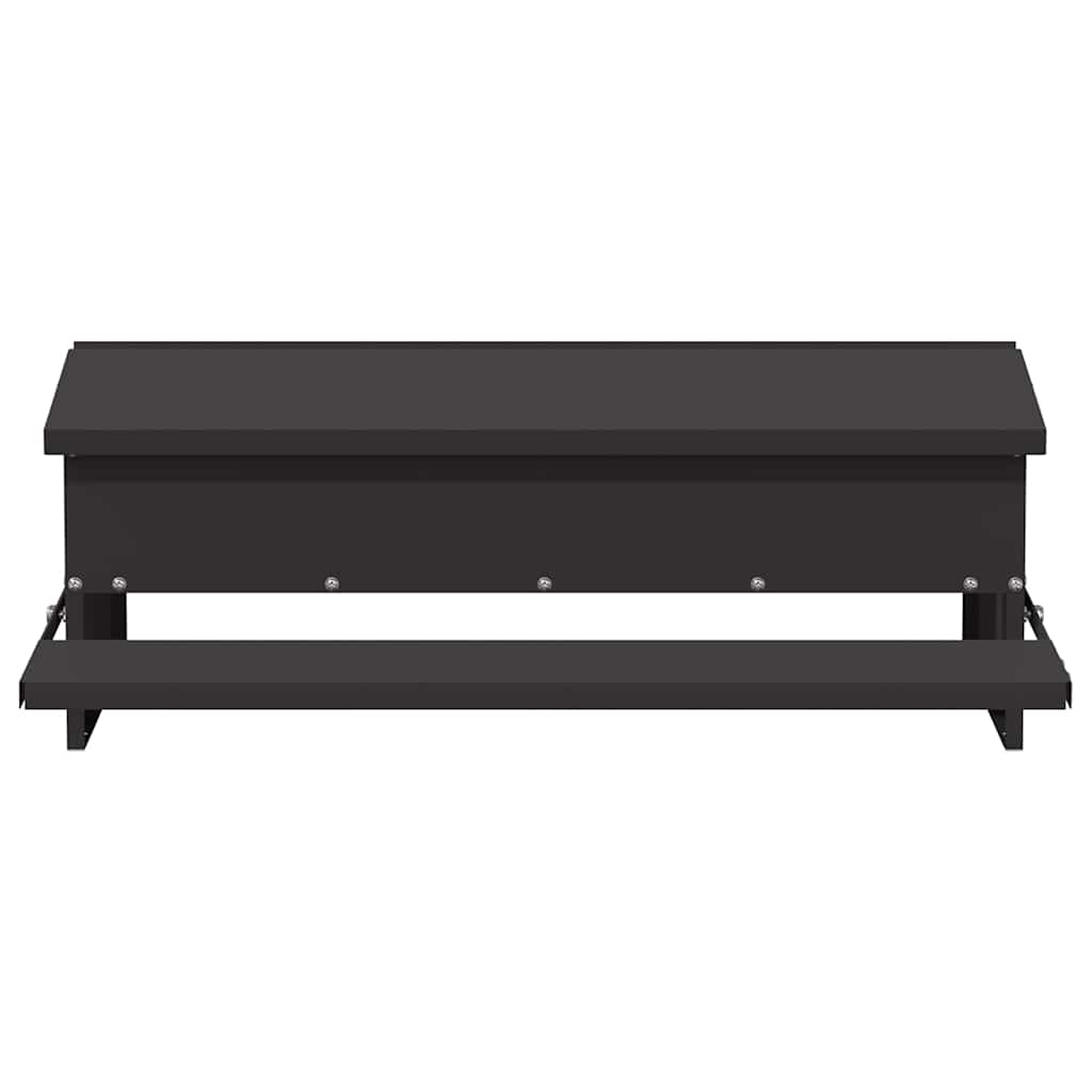 vidaXL Ταΐστρα Κοτόπουλου με Πεντάλ Μαύρο 75 x 53 x 20,5 εκ 10 kg