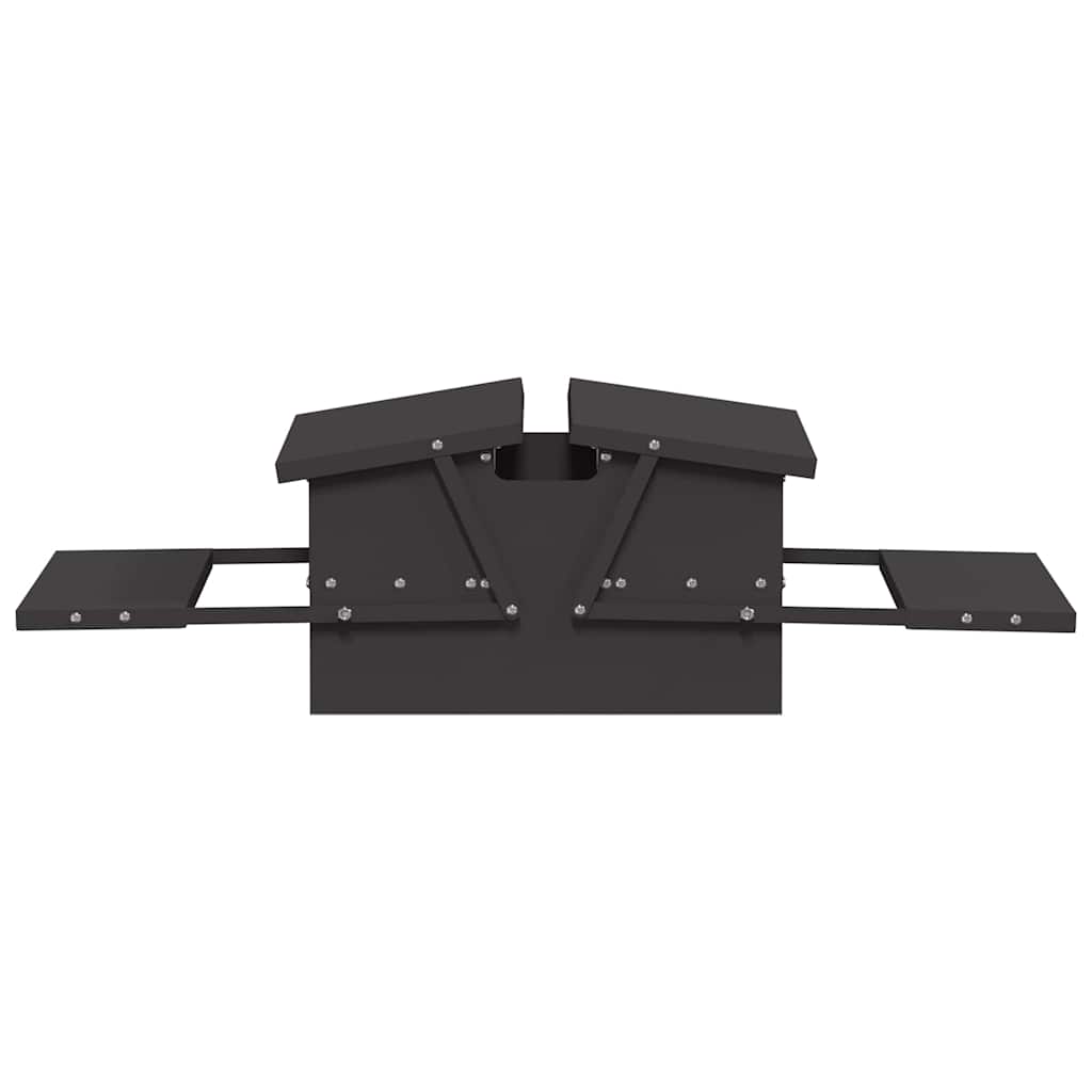 vidaXL Ταΐστρα Κοτόπουλου με Πεντάλ Μαύρο 75 x 53 x 20,5 εκ 10 kg