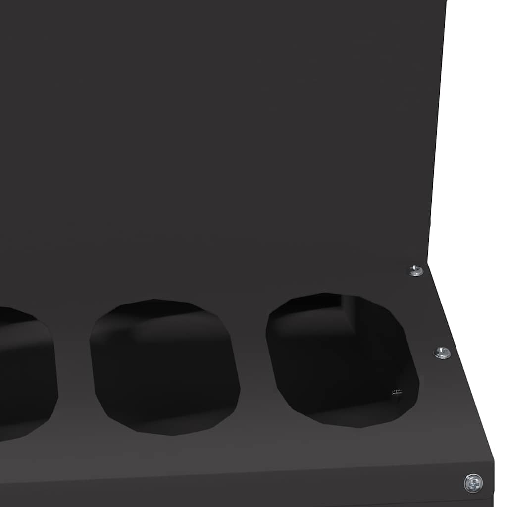 vidaXL Ταΐστρα κοτόπουλων Μαύρο 40 x 40 x 45 cm Ψυχρής Έλασης Χάλυβας