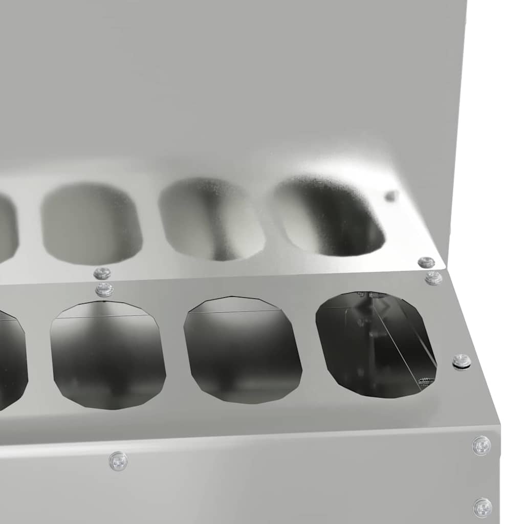 vidaXL Ταΐστρα κοτόπουλων Ασημί 30 x 30 x 39 εκ Επικαλυμμένος Χάλυβας