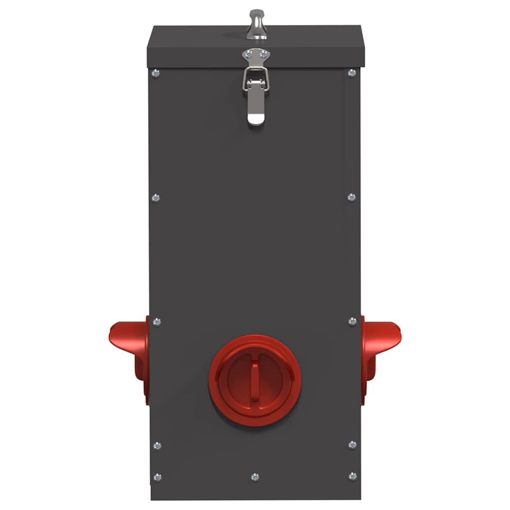 vidaXL Ταΐστρα κοτόπουλων Μαύρο 32,5 x 20,5 x 43 εκ