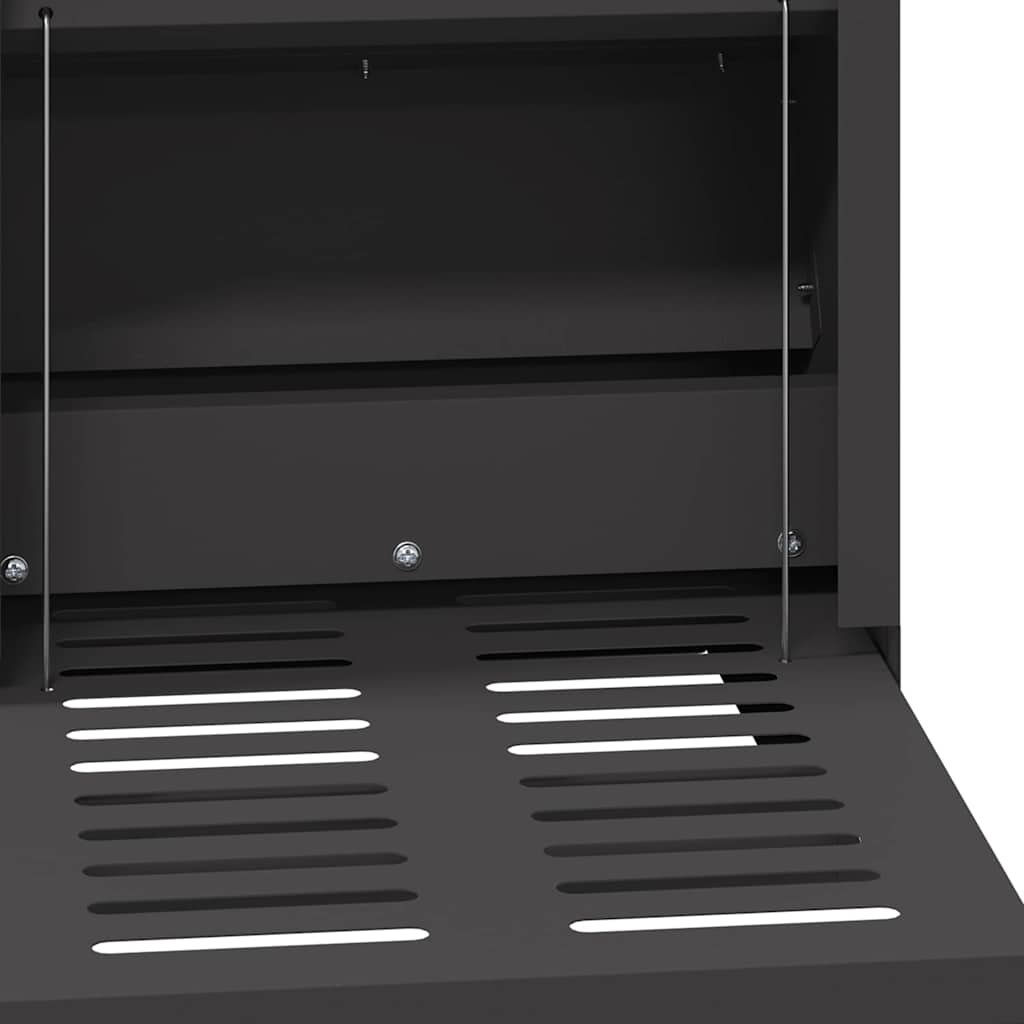 vidaXL Ταΐστρα Κοτόπουλου με Πεντάλ Μαύρο 25 x 42 x 40 εκ. 4 kg